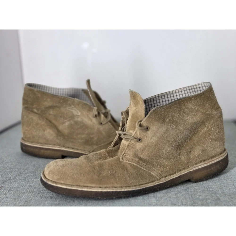 Clarks Originals Desert Boot Chukka Men Size 10.5 Brown Suede Crepe Sole Shoe